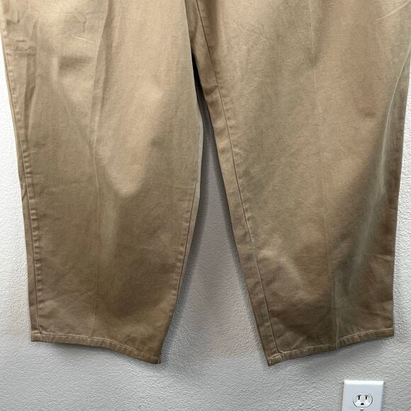 Cascade Blues Khaki Tan Pull On Elastic Waist High-Rise Pants NWT Plus 24W Short - Picture 5 of 11